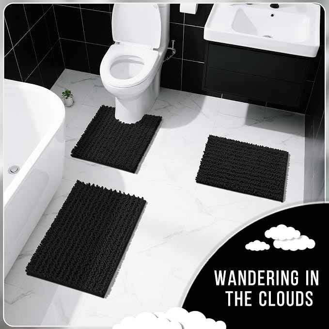 Yimobra Bathroom Rugs Non Slip Washable
