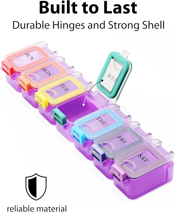 Weekly Pill Organizer 1 time a Day – Pill Box 7 Day - Image 9