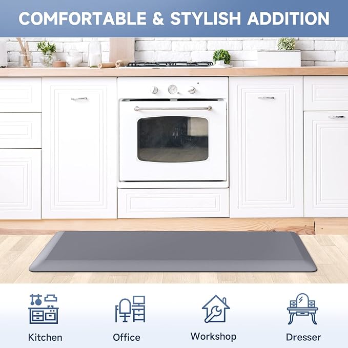 StepRite 4/5 Inch Thick Kitchen Mat Anti Fatigue Mat Kitchen Rugs Kitchen Decor - Image 7
