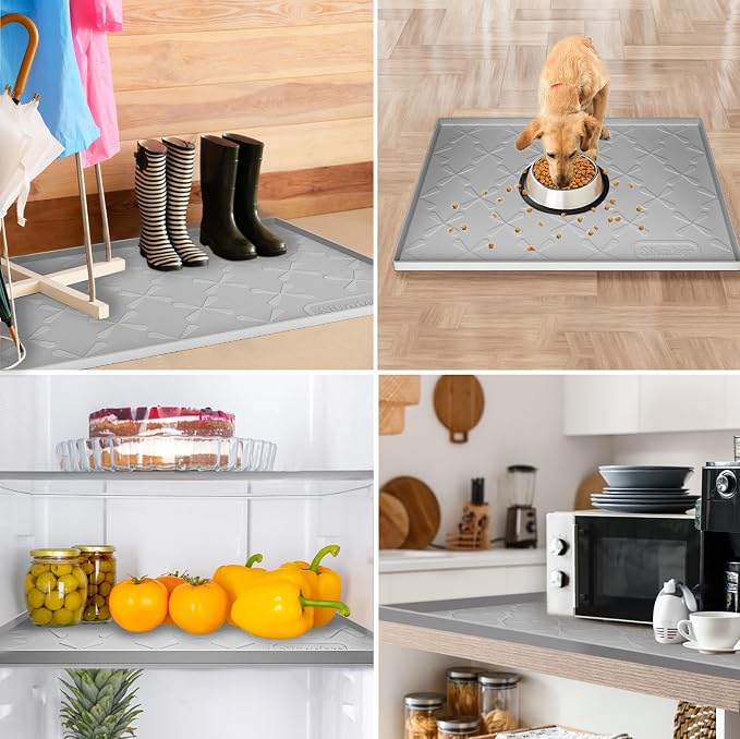 SIKADEER 34" x 22" Under Sink Mat Waterproof, Silicone Mat Kitchen Drawer Shelf - Image 7