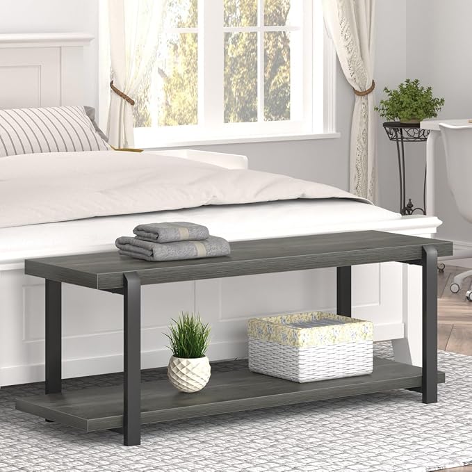 EXCEFUR Industrial Entryway Bench - Image 10