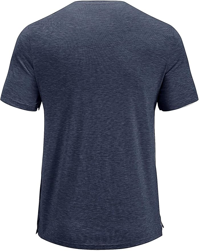 Poriff Men's Post Shoulder Surgery Recovery Shirts Full Tear Away Short Sleeve - Image 4