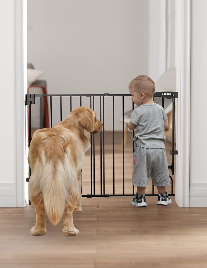 Babelio Easy to Remove & No Bottom Bar Baby Gate, 35.5-55" Extra Wide Hardware - Image 8