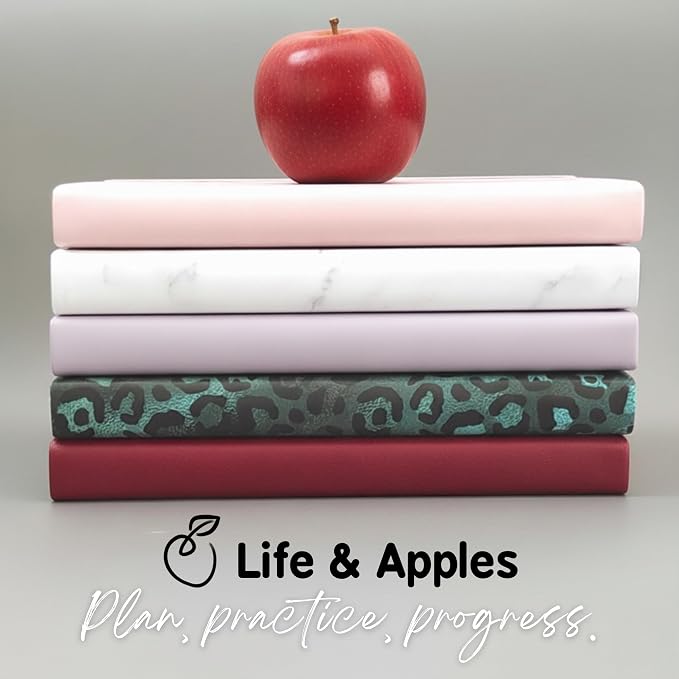 Life & Apples Wellness Journal Planner – Food Log, Fitness Tracker, Habit - Field & Grace