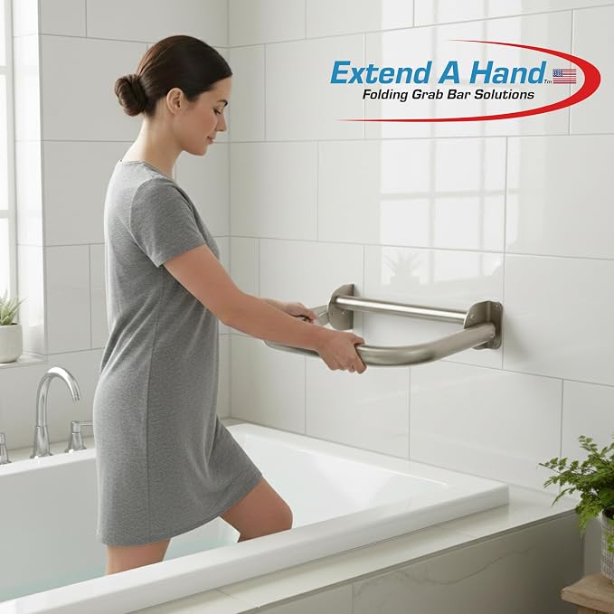 Extend-A-Hand Grab Bar Extension 16"x12"| Heavy-Duty Bathroom Safety Handrail - Image 7