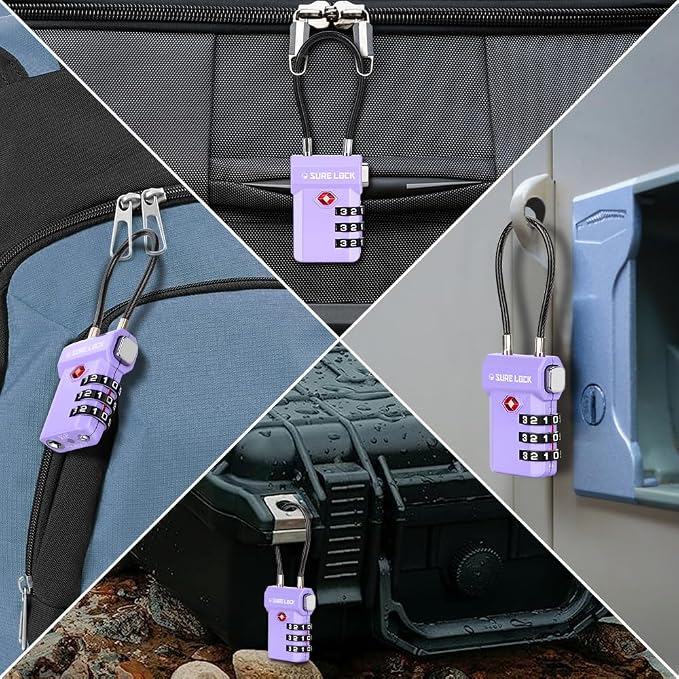 SURE LOCK TSA Approved 3-Digit Combination Luggage Locks – Open Alert Indicator - Image 7