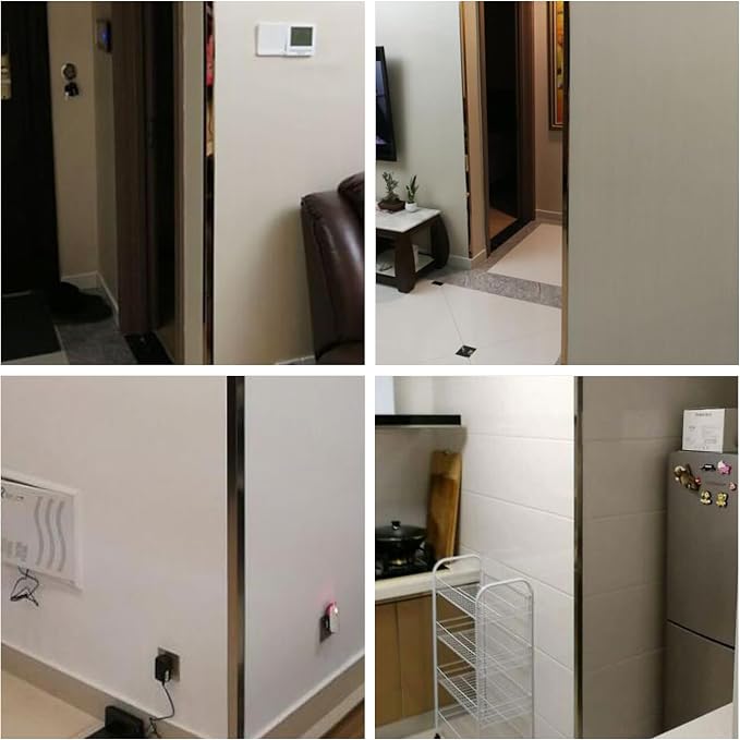 10pcs 48"L*0.98"W Aluminum Self-Adhesive Wall Corner Protectors, Wall Furniture - Image 7