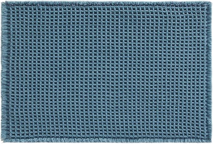 Waffle Bath Mat, Boho Bathroom Rugs Non Slip Washable Super Absorbent Quick Dry - Image 9