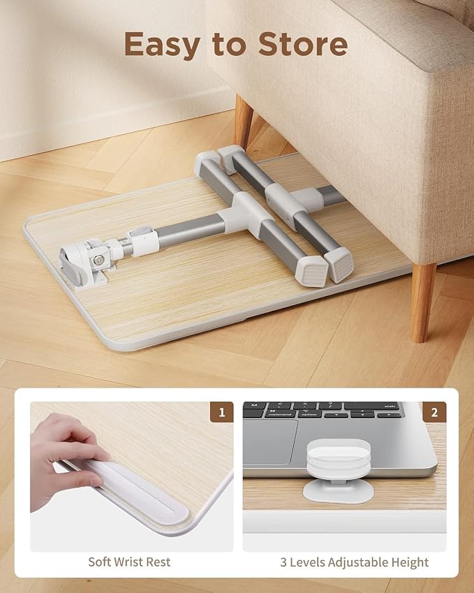 Laptop Desk Table, SAIJI Adjustable Laptop Stand, Portable Lap Desks - Image 5