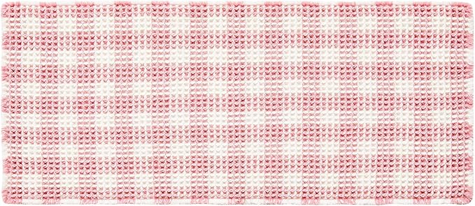Waffle Bath Mat, Boho Bathroom Rugs Non Slip Washable Absorbent Checkered - Image 9