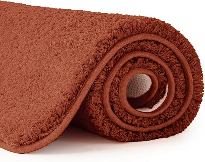 MIULEE Rust Absorbent Bathroom Rugs, Soft Large Bath Mats Non-Slip and - Image 7