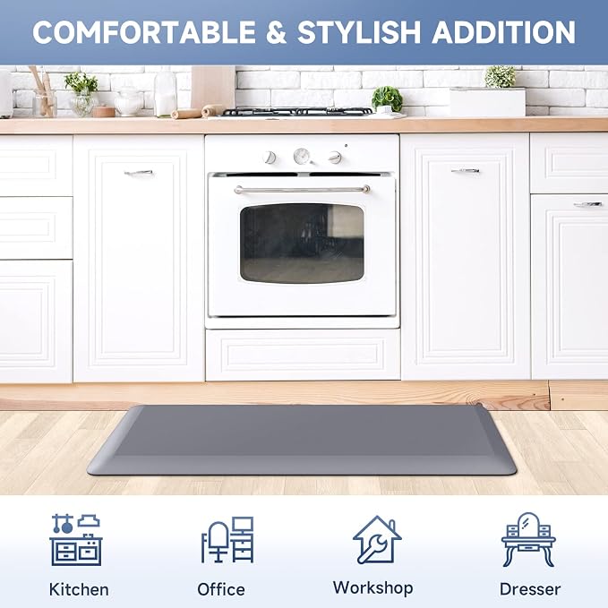 StepRite 4/5 Inch Thick Kitchen Mat Anti Fatigue Mat Kitchen Rugs Kitchen Decor - Image 7