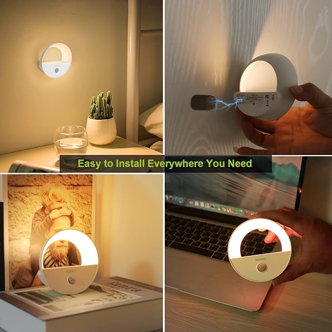 Rechargeable Battery Night Light, Motion Sensor Night Light, LED Warm White - Image 7