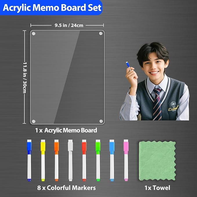 PigPotParty Clear Acrylic Magnetic Whiteboard - Image 6