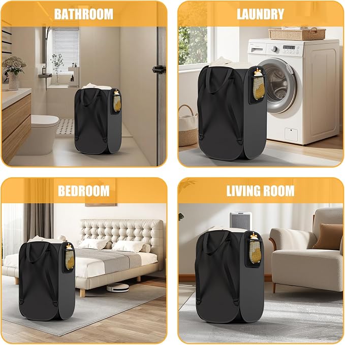 2 Pack Collapsible Backpack Laundry Bag Made by Strong Polyester Oxford Cloth - Field & Grace