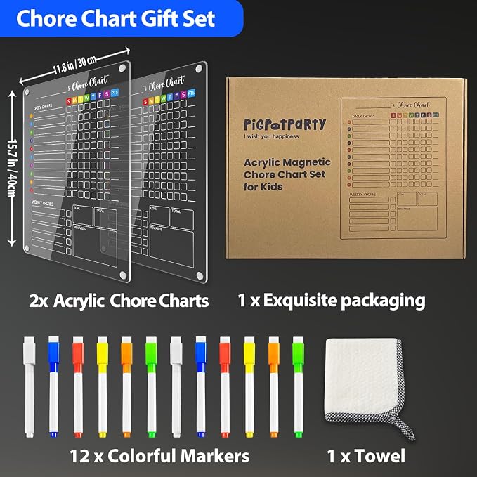 PigPotParty Acrylic Magnetic Chore Chart - Image 8