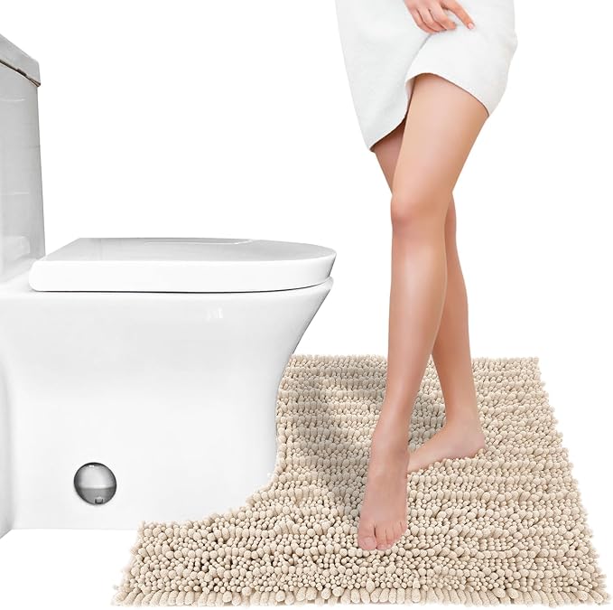 Yimobra Toilet Rug U Shaped Washable 24x20 Inch - Image 8