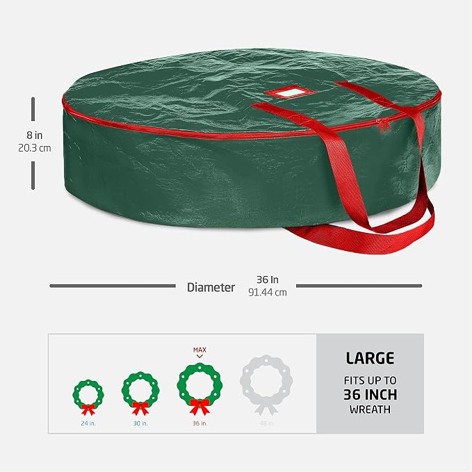 ZOBER Christmas Wreath Storage Container 36 Inch - Image 6