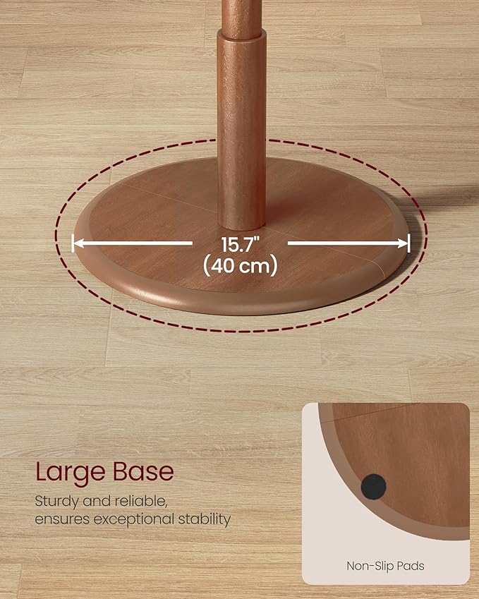 VASAGLE Solid Wood Coat Rack, Free Standing Hall Coat Tree - Image 6