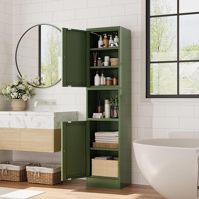 Narrow Bthroom Storage Cabinet Tall Metal Storage Cbinets - Image 9