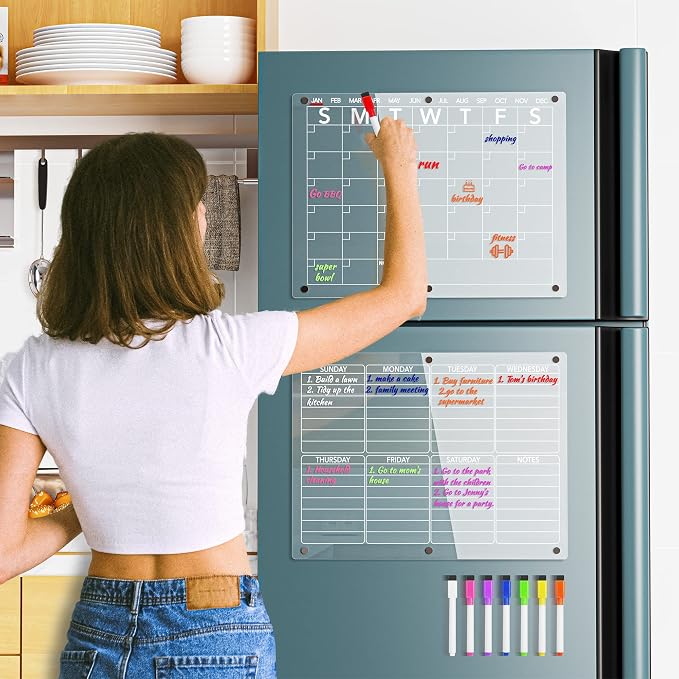Acrylic Magnetic Dry Erase Board Calendar - Field & Grace