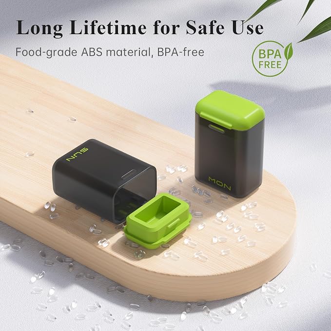 Weekly Pill Organizer Magnetic, Removable Pill Box 7 Day 1 Time a Day, Large - Image 6