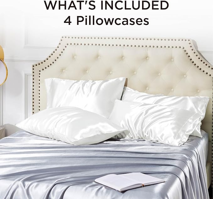 Bedsure King Size Satin Pillowcase Set of 4 - Image 7