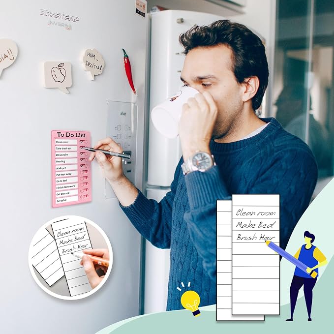 2 Pieces Chores Chart for Kids-Visual Schedule, Plastic Checklist Board - Image 6