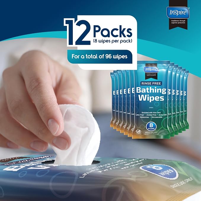 Body Wipes for adults bathing no rinse | Adult Wash Cloths Extra Large - Image 7
