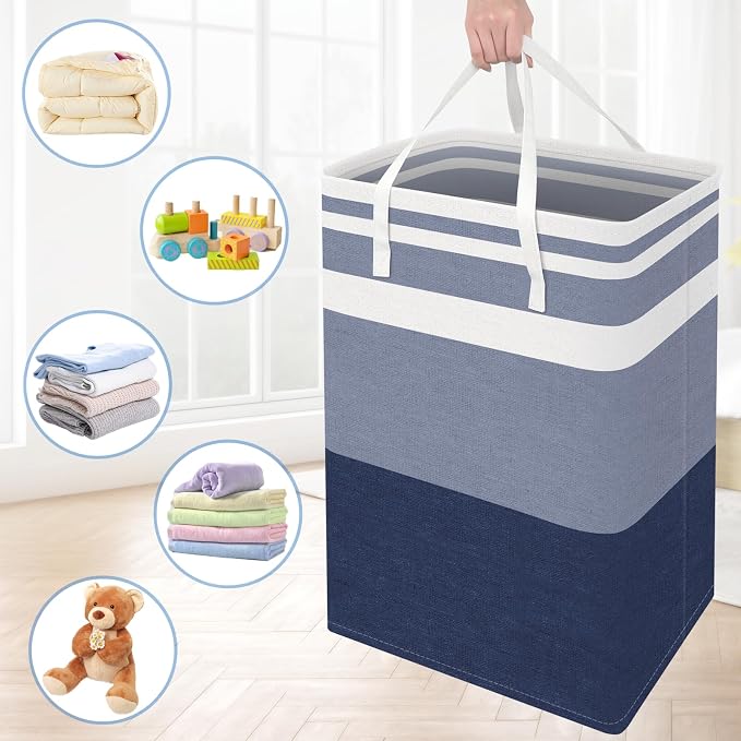 BlissTotes 3-Pack Laundry Basket, Freestanding&Waterproof Laundry Hamper - Image 7