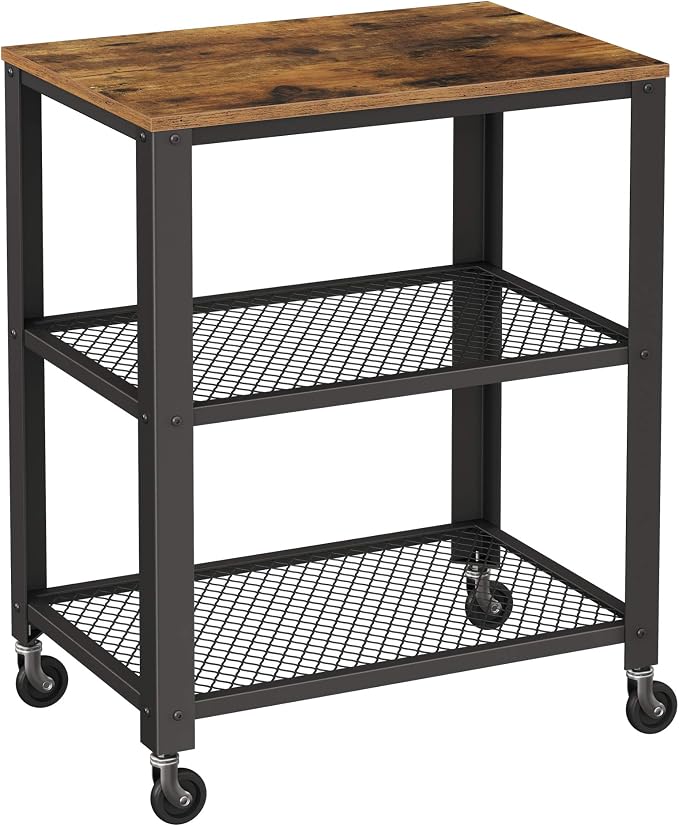 VASAGLE BRYCE Serving Cart, 3-Tier Kitchen Utility Cart on Wheels - Image 8