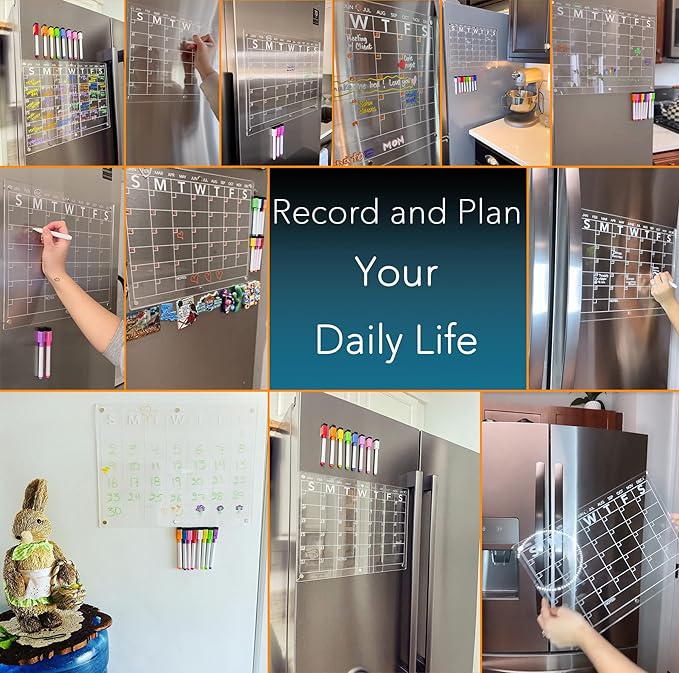 Acrylic Magnetic Dry Erase Board Calendar - Field & Grace