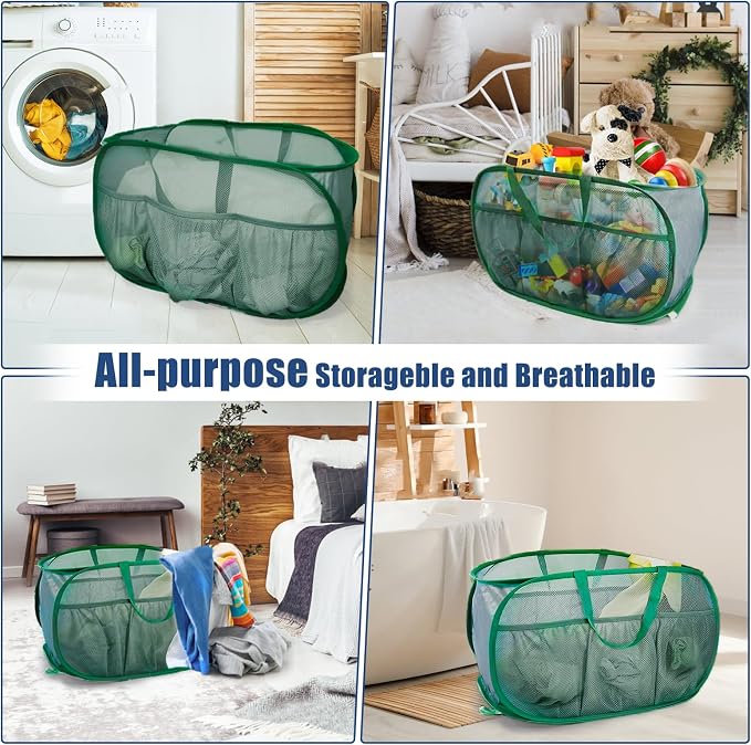 2 Pack Collapsible Laundry Baskets, Upgrade Pop Up Laundry Hamper - Image 7