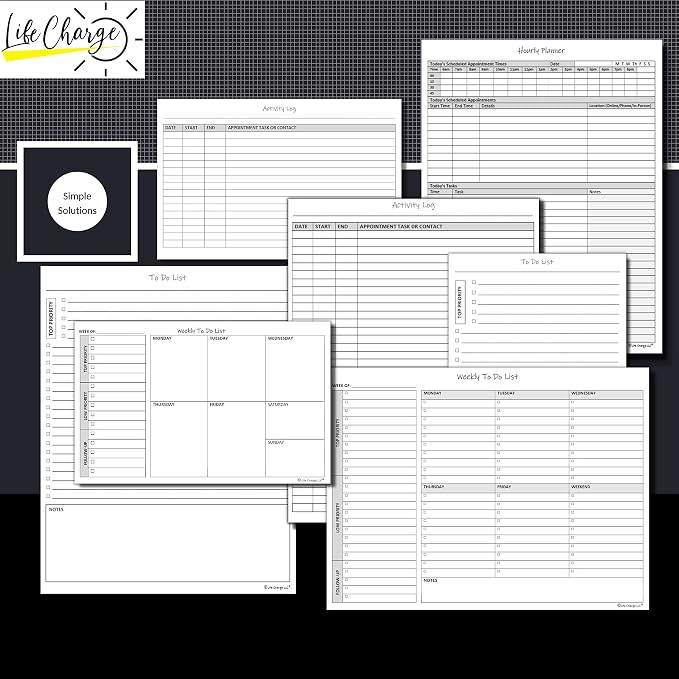 Hourly Planner Notepad. 60 Page Planning Pad w/Appointment Time Block, Task Log - Field & Grace