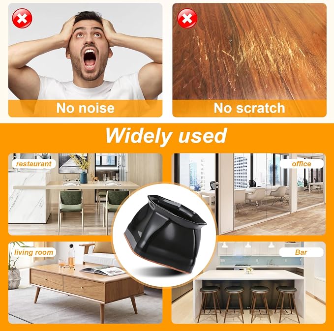 CHUNZEXI 16 Pack Square Chair Leg Floor Protectors - Image 6