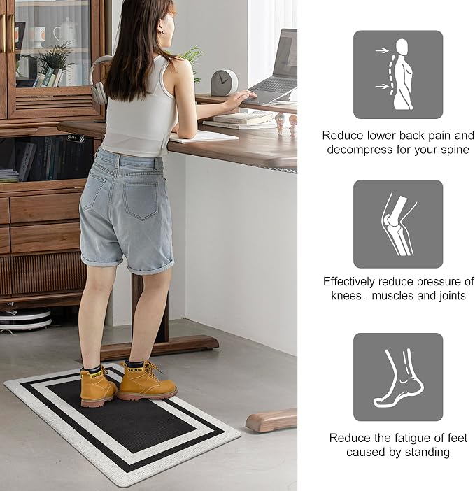 Anti Fatigue Mats for Kitchen Floor, Cushioned Anti Fatigue Kitchen Rugs 17.3"x - Image 7