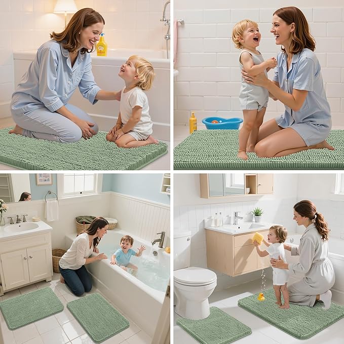 Arotive Bathroom Rugs 47x24, Extra Soft Absorbent Shaggy Chenille Bath Rugs - Image 7