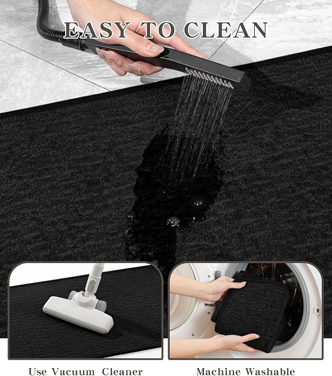chakme Bathroom Rugs Mat 47x24, Ultra Thin Non Slip Bath Mat Quick Dry - Image 7