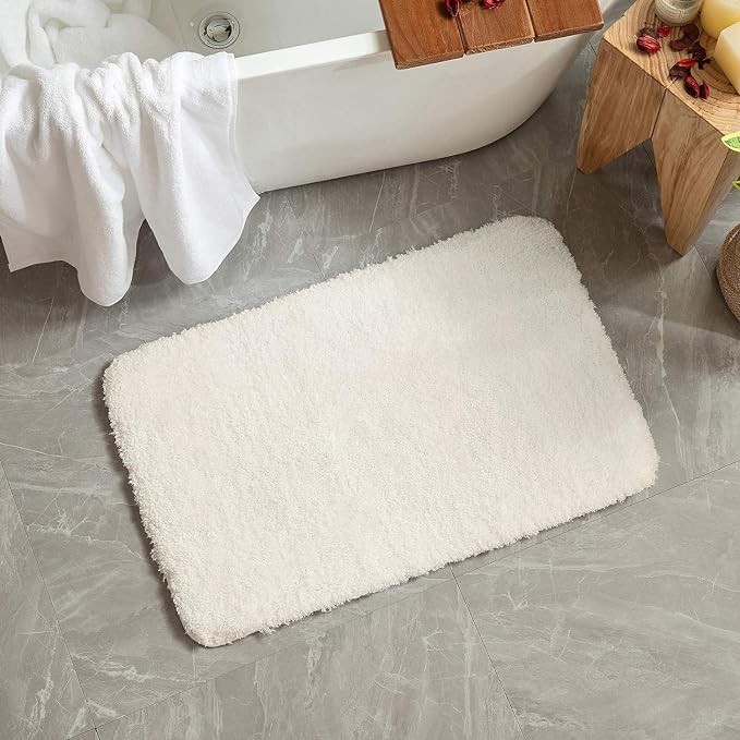 MIULEE Extra Thick Non Slip Bathroom Rug Shaggy Soft Bath Mat Plush Microfiber - Image 6