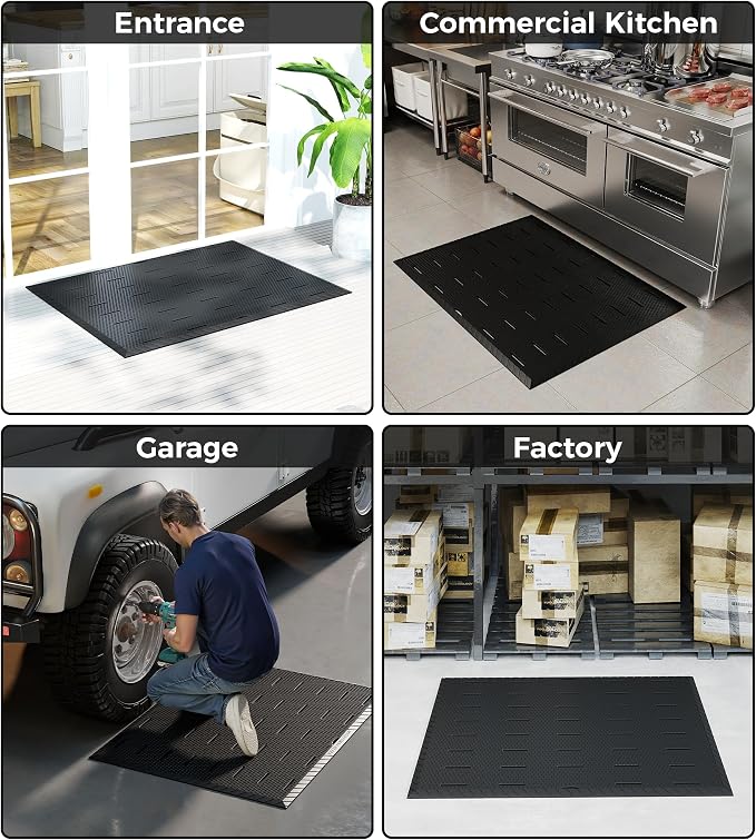 jxgzyy Commercial Rubber Mats for Floor 47.24'' x 35.43'', Heavy Duty Rubber - Image 9