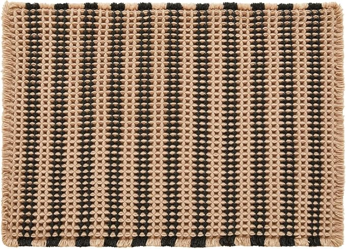 Waffle Bath Mat, Boho Bathroom Rugs Non Slip Washable Super Absorbent Quick Dry - Image 9