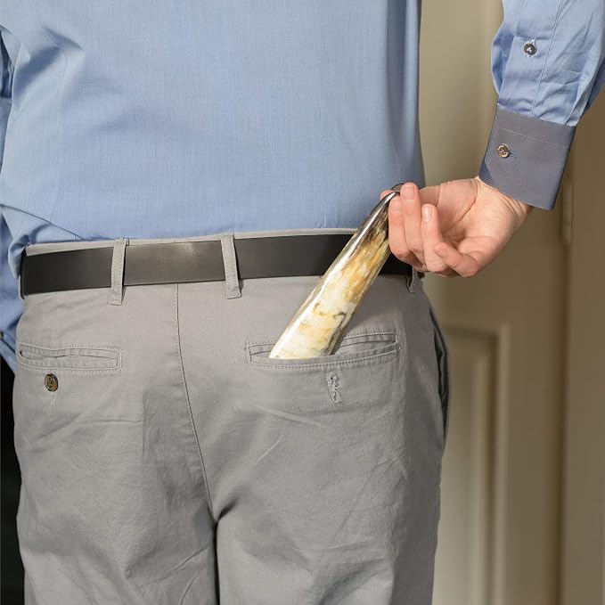 Lucky Franc's Real Horn Shoe Horn. Dress Shoe Horn - Image 9