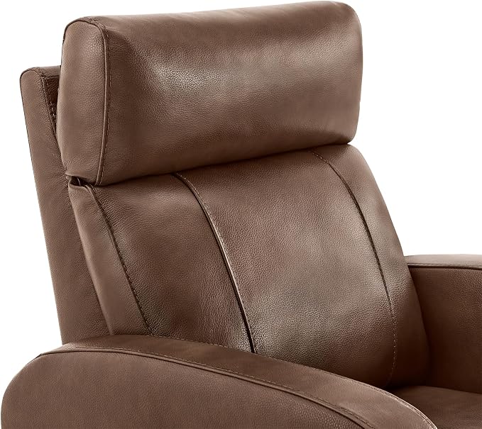 CHITA Genuine Leather Power Swivel Glider Recliner Chair - Image 9