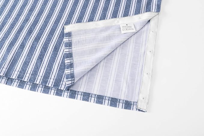 Poriff Men's Post Shoulder Surgery Recovery Shirts Full Tear Away Short Sleeve - Image 5