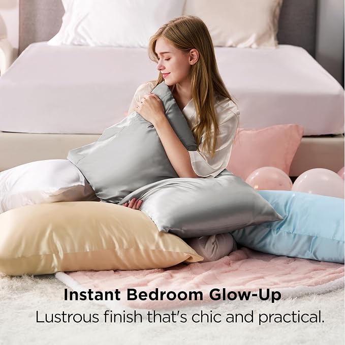 Bedsure King Size Satin Pillowcase Set of 2 - Image 9