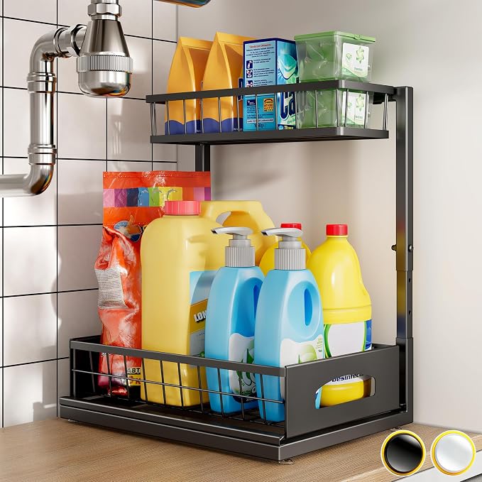 Under Sink Organizer and Storage, Height Adjustable Cabinet Organizer - Image 8