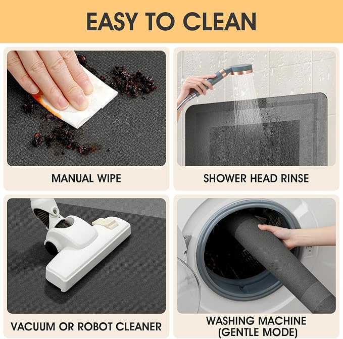 Ultra Thin Bath Mat, Upgrade Backing Non Slip Thin Bath Mats Fit Under Door - Image 7