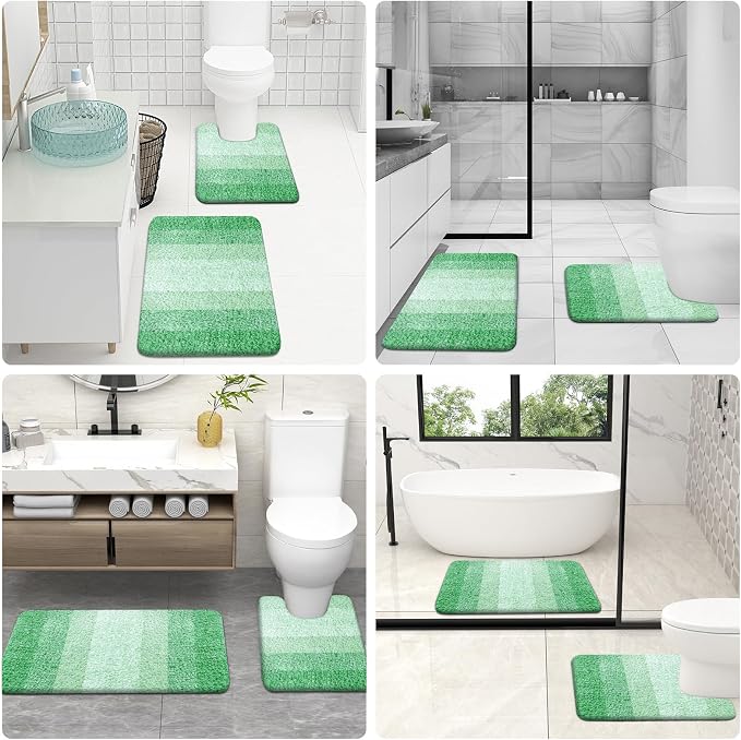 OLANLY Bathroom Rug Set 2 Piece, Soft Absorbent Microfiber Bath Mats and - Image 9