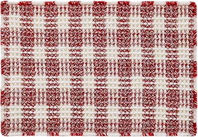 Waffle Bath Mat, Boho Christmas Bathroom Rugs Non Slip Washable Absorbent - Image 9
