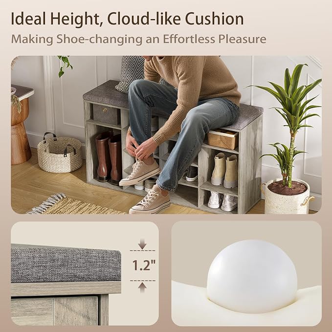 DINZI LVJ Shoe Storage Bench - Image 9
